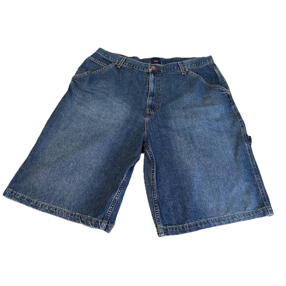 Vintage 90’s Tommy Hilfiger Carpenter Jean Shorts Size 40 Flag Baggy Loose Rare! - Picture 1 of 14